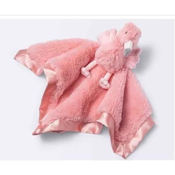 Cloud Island Pink Flamingo Lovey Security Blanket Stuffed Animal Satin Target - Picture 1 of 12